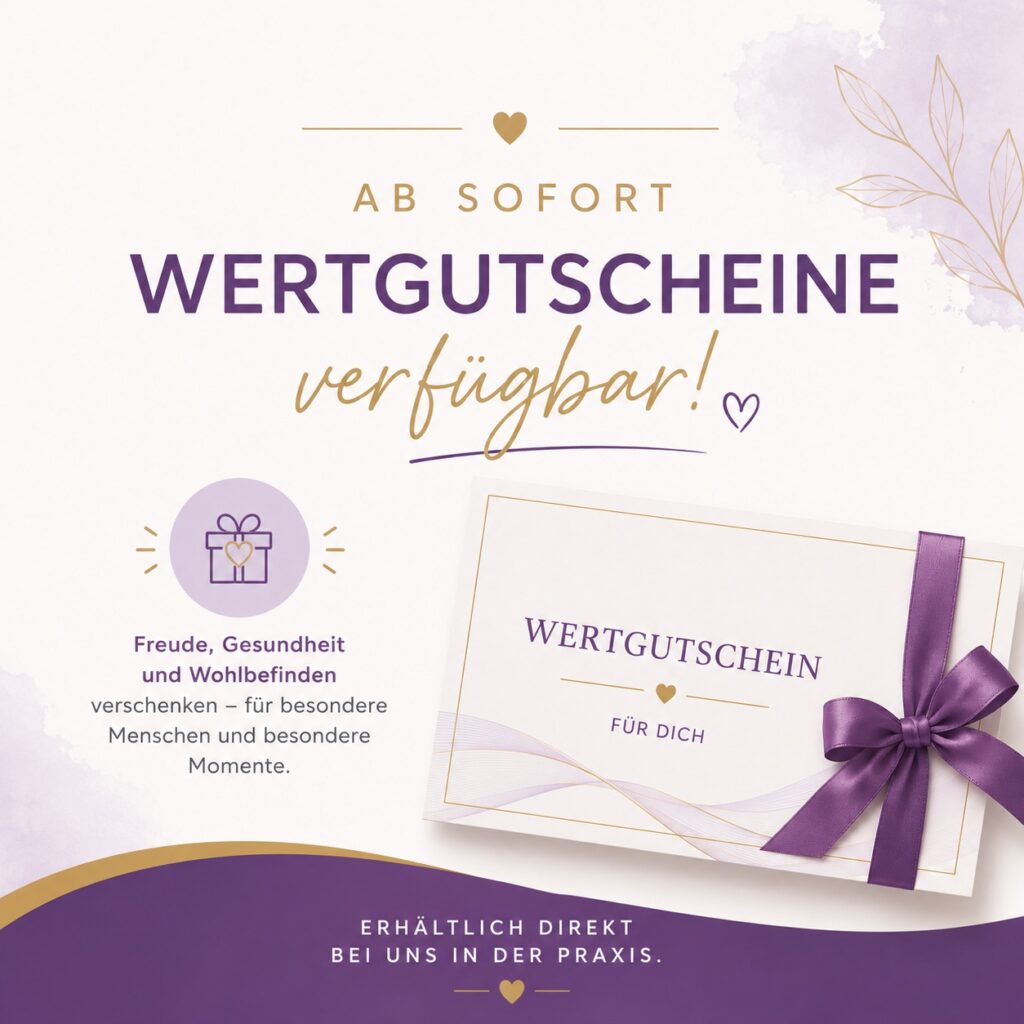 Ab sofort: Wertgutscheine erhältlich